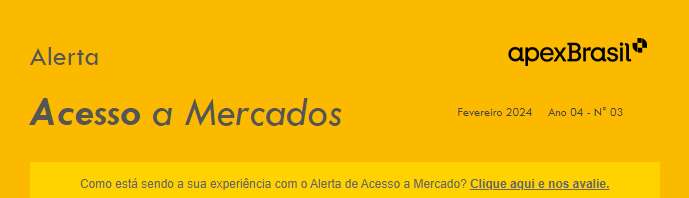 ALERTA DE ACESSO – EUA – PRODUTOS ORGÂNICOS – Nº 03/2024